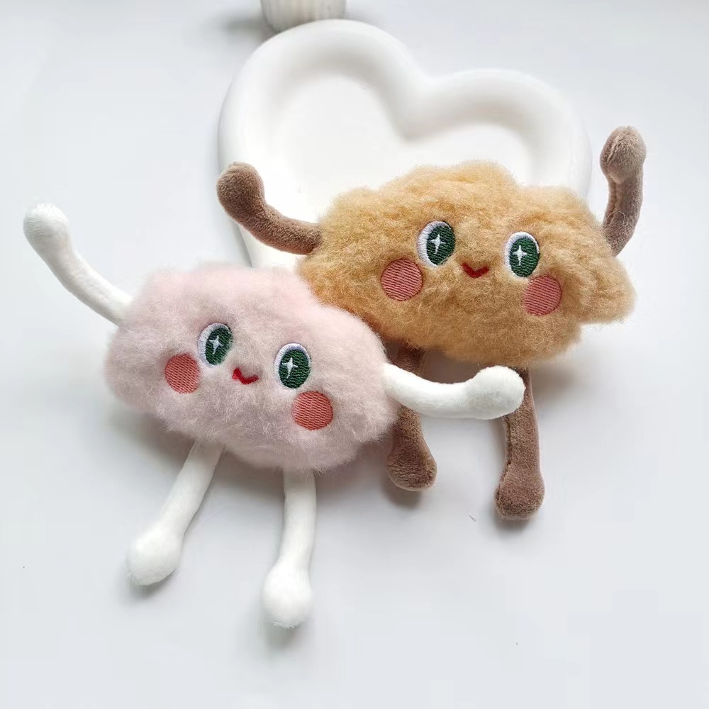 Huy Hiệu Cài Áo / Túi Xách Hình Hoạt Hình Bằng Lông Nhung Dễ Thương Xinh Xắn