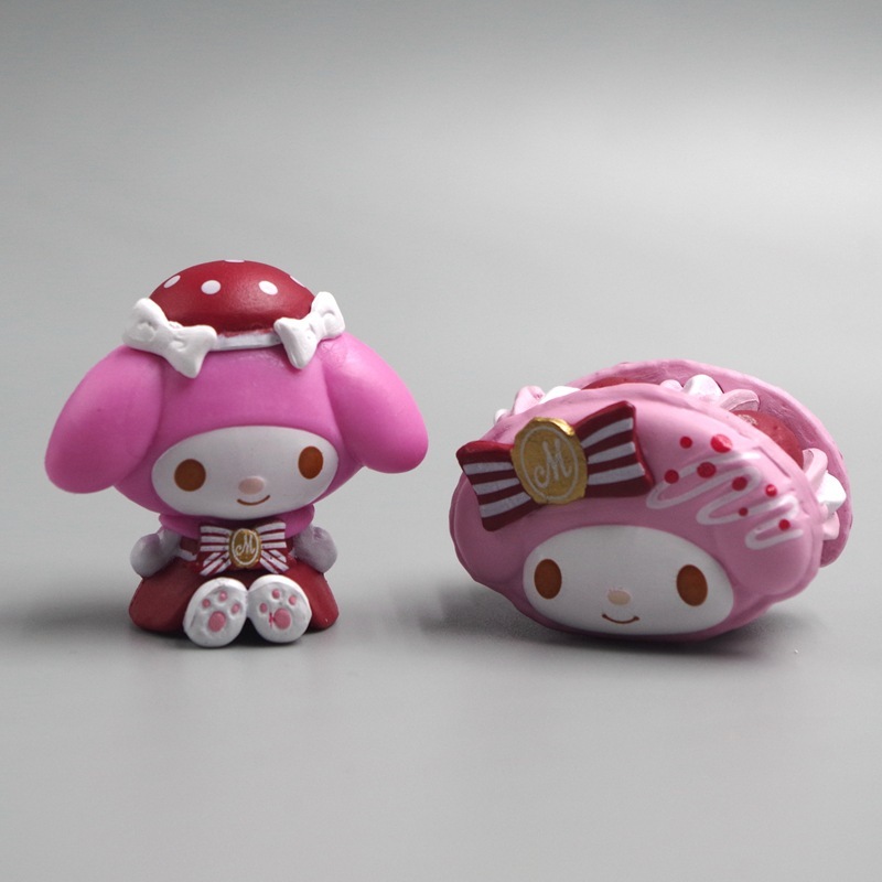 SANRIO Set 2 Mô Hình Mô Phỏng Nhân Vật Phim Hoạt Hình my melody kuromi pochacco Cinnamoroll 2.8-3.5cm