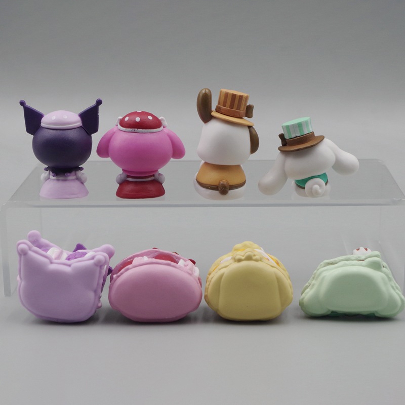 SANRIO Set 2 Mô Hình Mô Phỏng Nhân Vật Phim Hoạt Hình my melody kuromi pochacco Cinnamoroll 2.8-3.5cm