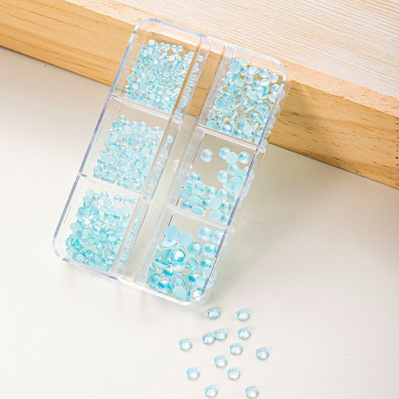 Bộ 6 Hộp Đá Đính Trang Trí Móng Tay Nghệ Thuật