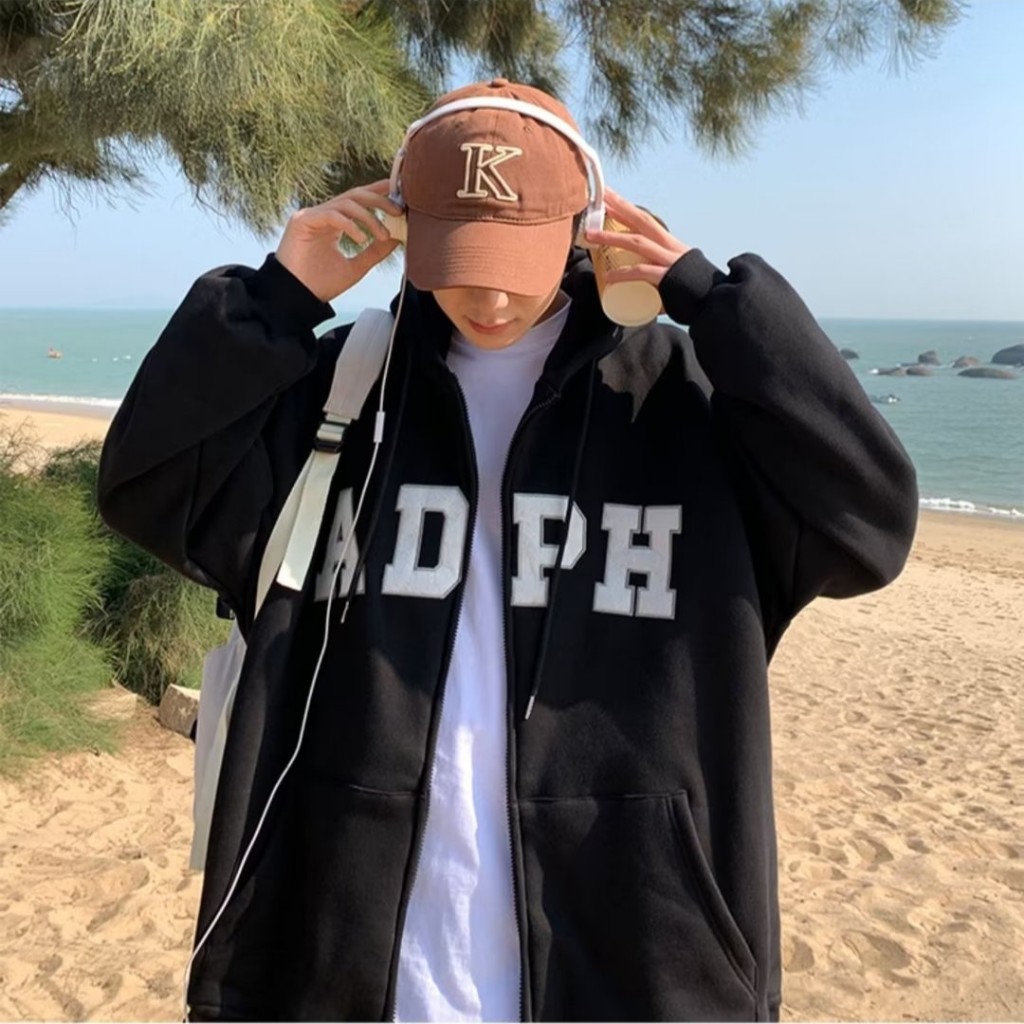 Áo Hoodie Dáng Rộng Có In Chữ Thời Trang Cá Tính Cho Nam