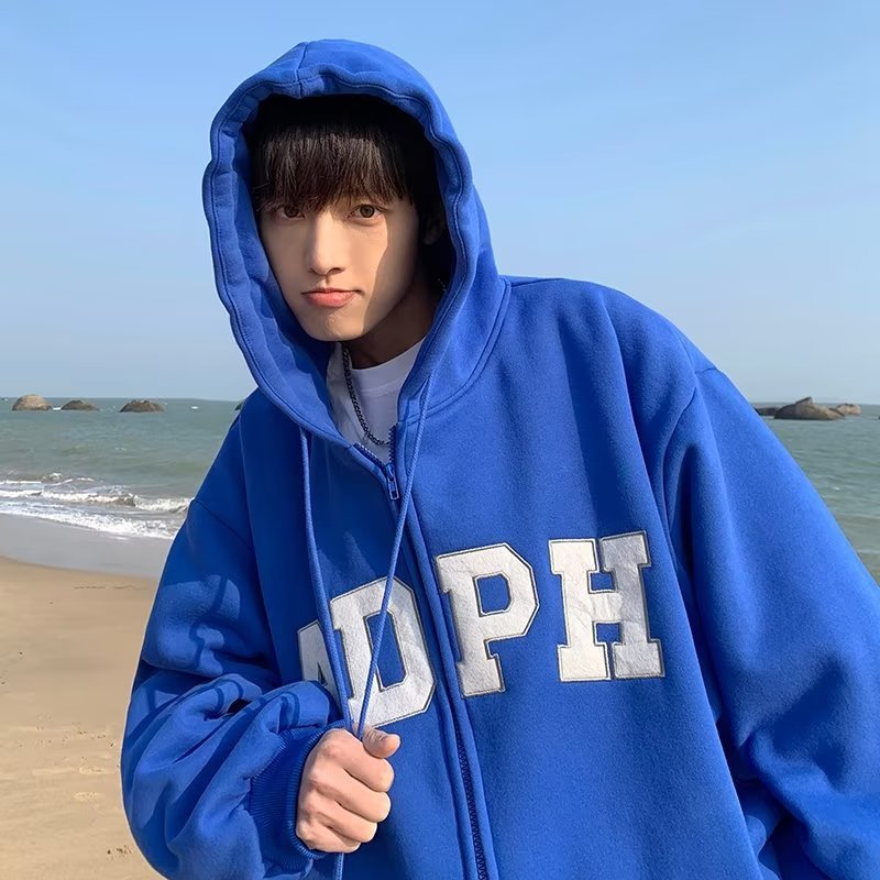 Áo Hoodie Dáng Rộng Có In Chữ Thời Trang Cá Tính Cho Nam