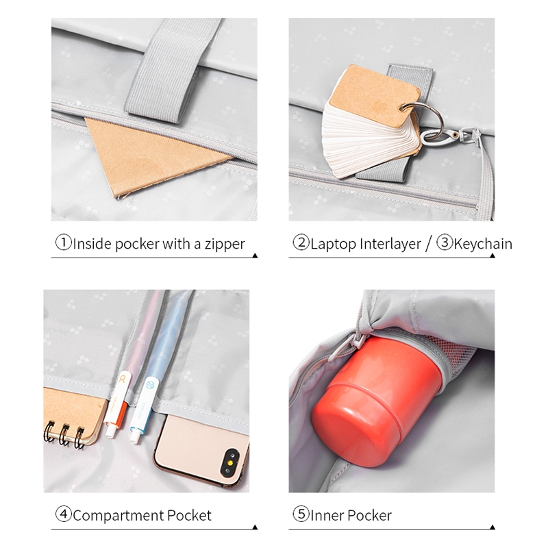 Mr. ace Homme Ba Lô Đi Học Đựng Máy Tính Họa Tiết Bướm Phản Quang Đơn Giản Cho Nữ