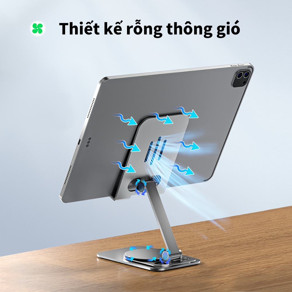 Goojodoq Giá đỡ máy tính bảng có thể điều chỉnh cho Ipad Giá đỡ để bàn Hỗ