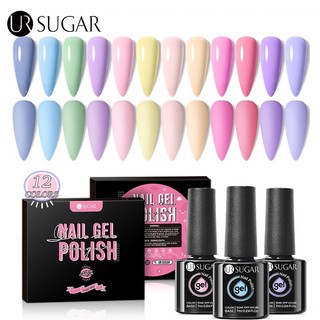Ur sugar Bộ 10 / 12 Lọ Sơn Móng Tay gel uv 7ml Màu Sắc Ngọt Ngào