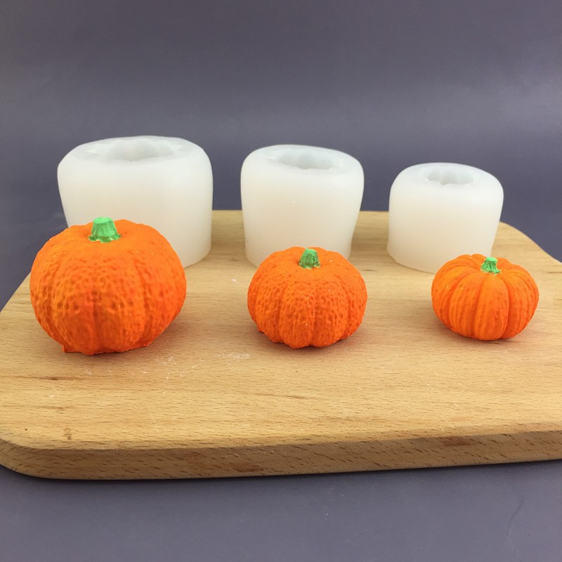 Khuôn silicone Tạo Hình Làm Bánh Kẹo Hình Quả Bí Ngô halloween 3d