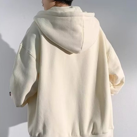 Áo Khoác cardigan Có Nón Phối Khóa Kéo Dáng Rộng Thời Trang Mùa Thu Hàn Quốc 2023 Màu Sắc