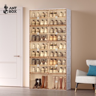 Tủ Giày ANTBOX 2 hàng 7-9 lớp Không Cần Lắp Đặt Di Động Có Thể Gấp Lại Độ Ổn Định Cao Lưu Trữ Giày Dép Trong Suốt Cao Cấp Và Bền