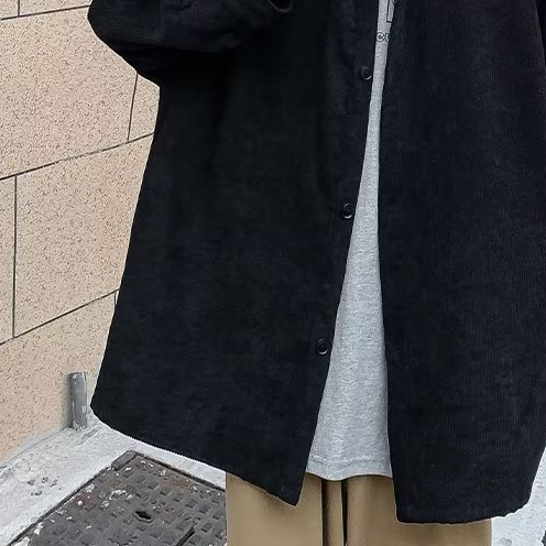 Áo Sơ Mi Nam Tay Dài Dáng Rộng Phong Cách Hàn Quốc