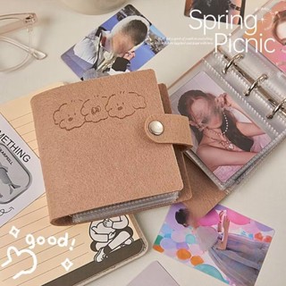  Album ảnh Mini nỉ 3 Inch Album học sinh Hộp đựng thẻ dễ thương Sách lưu trữ Photocard Bộ sưu tập sách 