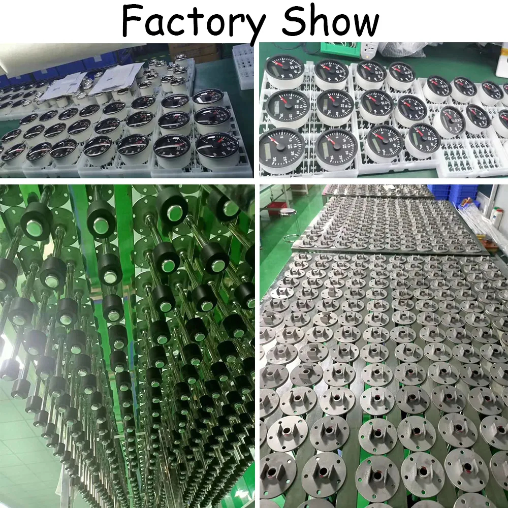 Đồng Hồ Đo Mực Nước 275mm 0-190 ohm 52mm 7 Màu Sắc 12v 24v Chuyên Dụng Cho Tàu Thuyền