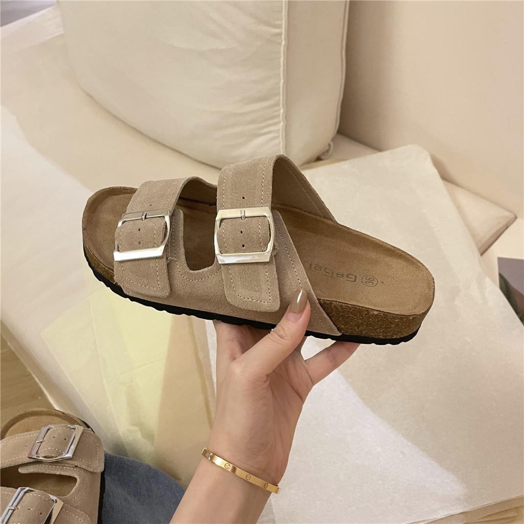 122 Đôi Dép Da Birkenstock Đế Dày Mũi Tròn Thời Trang Cho Nữ
