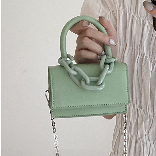 Túi Xách mini Dáng Vuông Dây Rút Thời Trang Cho Nữ