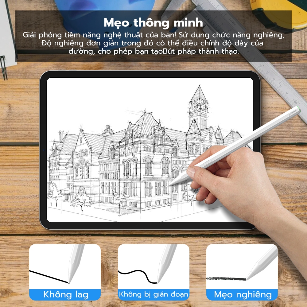 Bút cảm ứng goojodoq GD13pro đánh thức tự động thích hợp cho iPad mini 6 Air 4 Air 5 2019 2020 2021 Pro 11 Pro 12.9