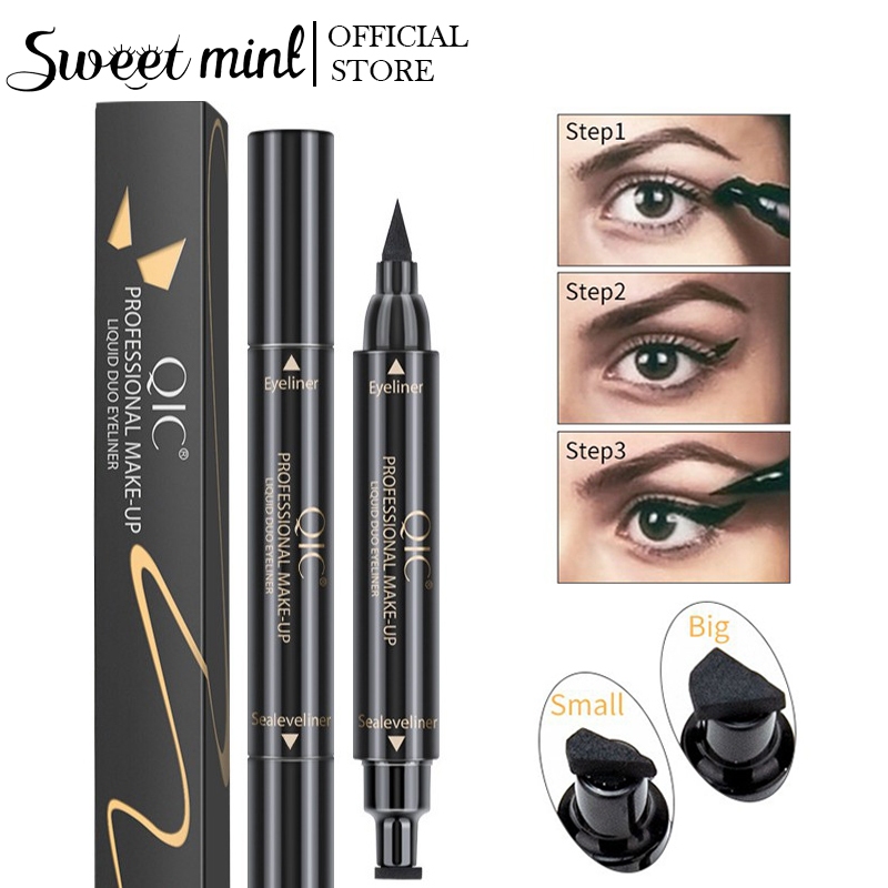 Sweet mint Bút kẻ mắt QIC 2 đầu không nhòe chống thấm nước chống trôi nhanh khô nhiều kiểu dáng (3.5g)