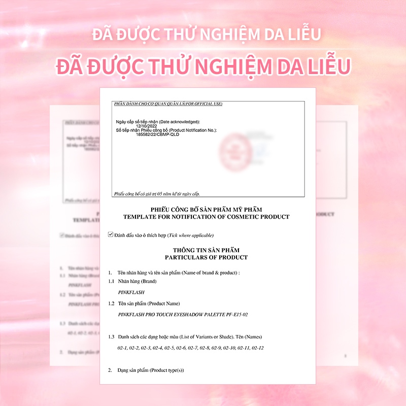 Bảng phấn mắt PINKFLASH 12 màu chống thấm nước và lâu trôi cao cấp