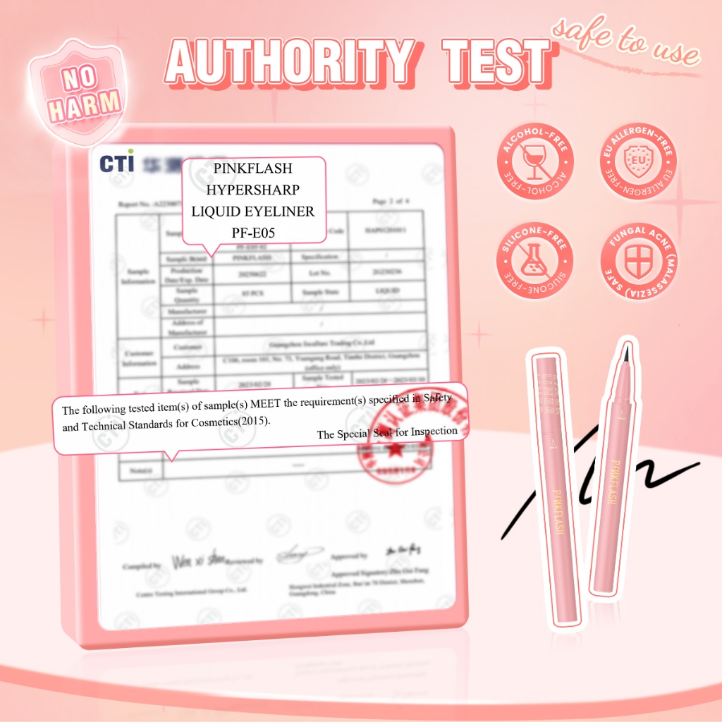 Bút kẻ mắt dạng lỏng PINKFLASH nhanh khô chống thấm nước lâu trôi siêu mịn 0.01mm
