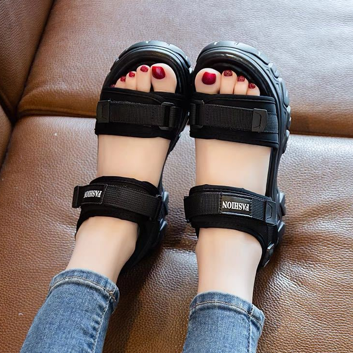 DAILOU  dép nữ dép sandal nữ 2023 hotsale Đế chống sốc Độn đế Đường may tỉ mỉ Êm ái B98G0CJ39Z230926