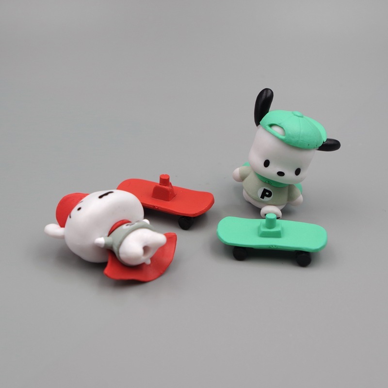 SANRIO Set 4 Mô Hình Mô Phỏng Nhân Vật Phim Hoạt Hình kuromi Poacco Cinnamoroll 2-4cm