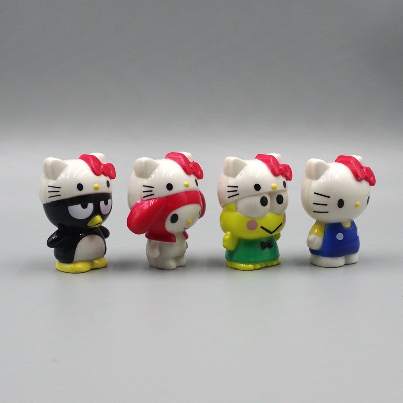 SANRIO Set 4 Mô Hình Nhân Vật Phim Hoạt Hình hello kitty 4-4.5cm