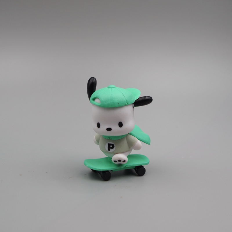 SANRIO Set 4 Mô Hình Mô Phỏng Nhân Vật Phim Hoạt Hình kuromi Poacco Cinnamoroll 2-4cm