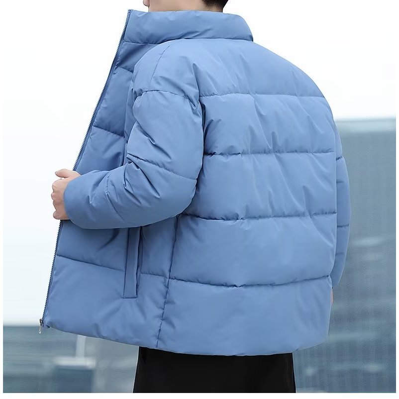 Áo Khoác cotton Có Nón Dày Dặn Giữ Ấm Phong Cách Hàn Quốc Chất Lượng Cao Cho Nam