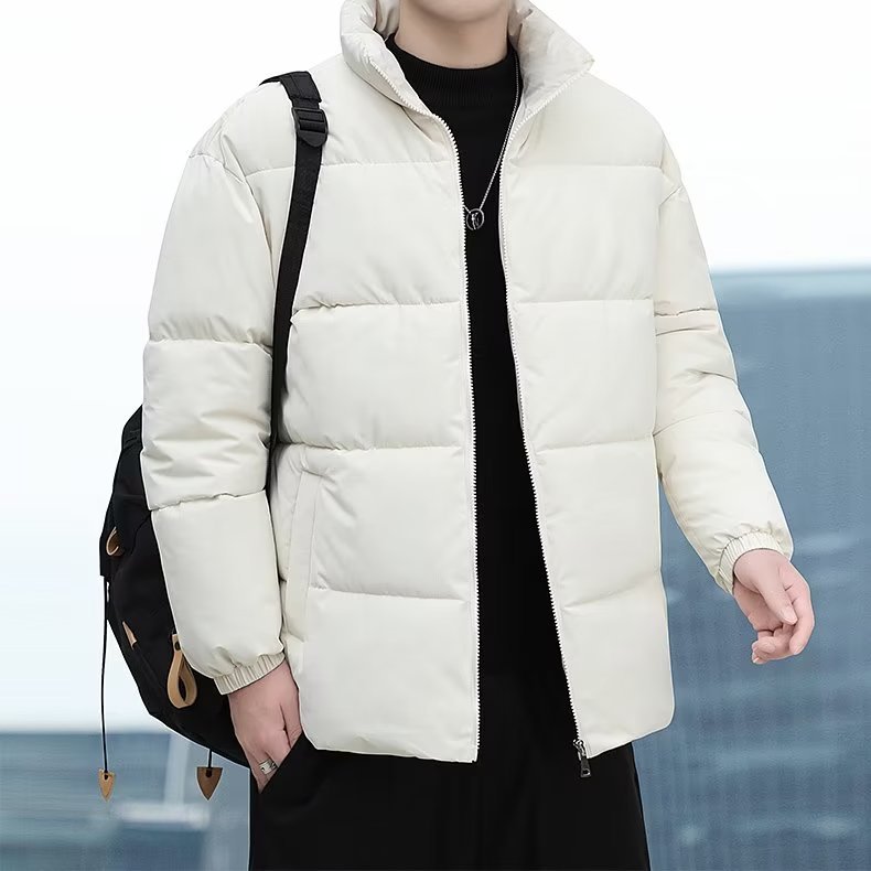 Áo Khoác cotton Có Nón Dày Dặn Giữ Ấm Phong Cách Hàn Quốc Chất Lượng Cao Cho Nam