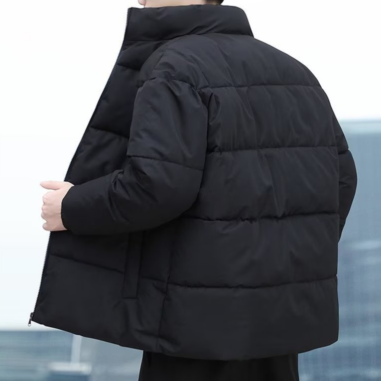 Áo Khoác cotton Có Nón Dày Dặn Giữ Ấm Phong Cách Hàn Quốc Chất Lượng Cao Cho Nam