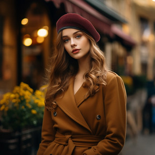 Mũ beret len pu 100% màu trơn thời trang thu đông cho nữ