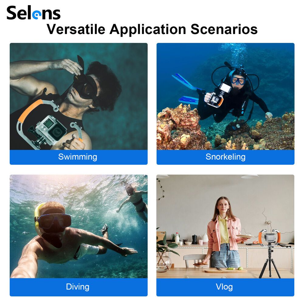 Selens Khung Gắn camera Hành Trình gopro hero 11 10 9 8 7 6 Có Thể Gắn Vào Nước