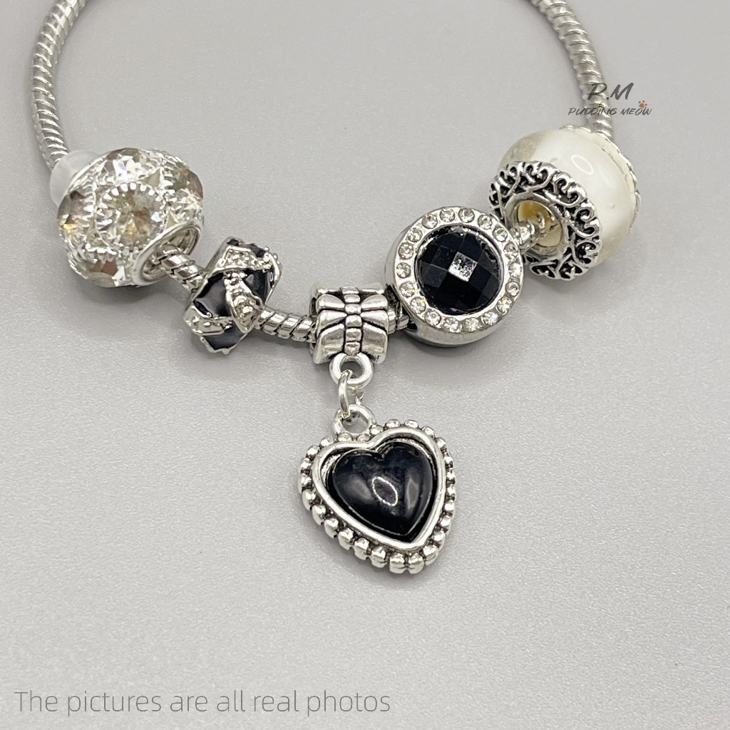 Vòng Tay Thép Không Gỉ Màu Đen Đơn Giản Thời Trang Cho Nữ