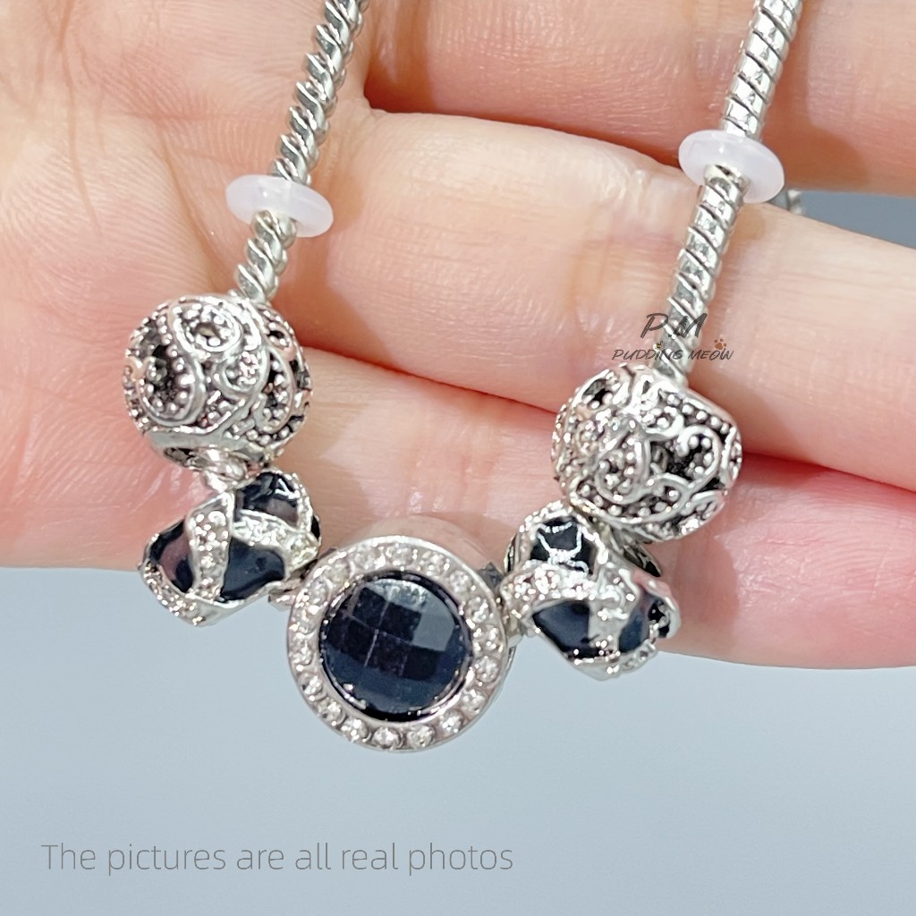 Vòng Tay Thép Không Gỉ Màu Đen Đơn Giản Thời Trang Cho Nữ