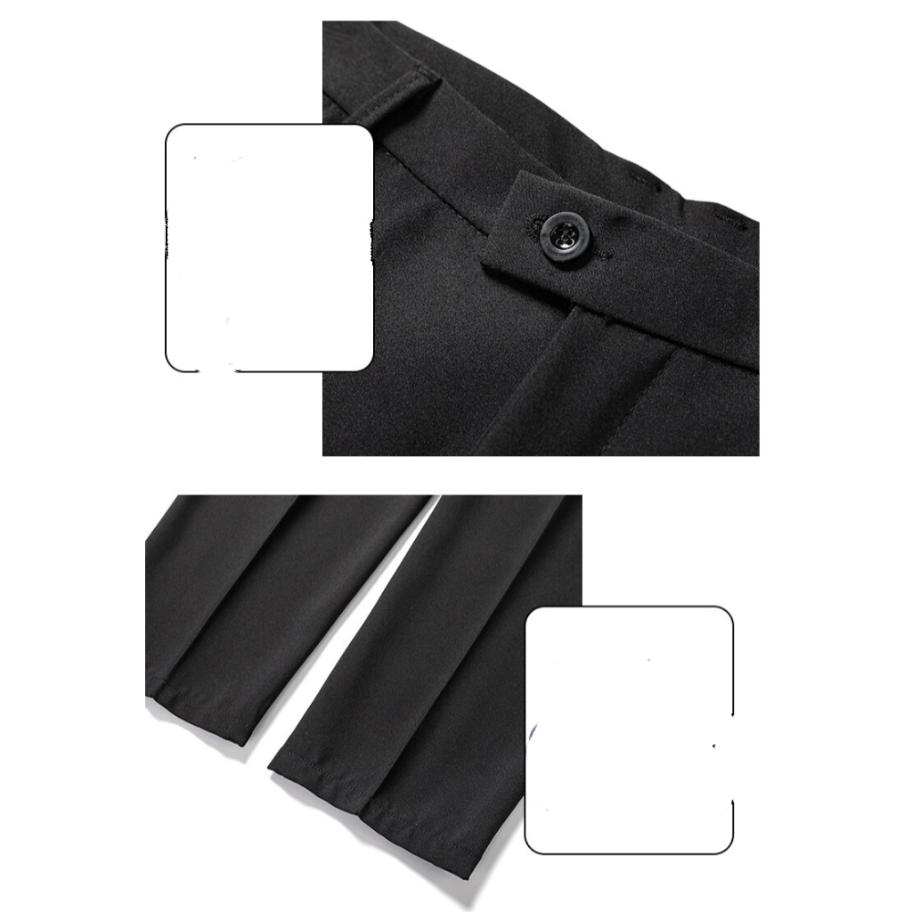 Mới Quần Tây Dài Màu Đen Thiết Kế Sang Trọng Cho Nam