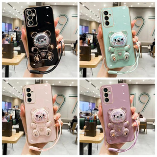 ốp lưng Realme C15 C17 7i C20 C11 2021 8i 10 4G 7 Pro GT Master Thẳng cạnh mạ cầu vồng đường gấu dây buộc trường hợp điện thoại di động