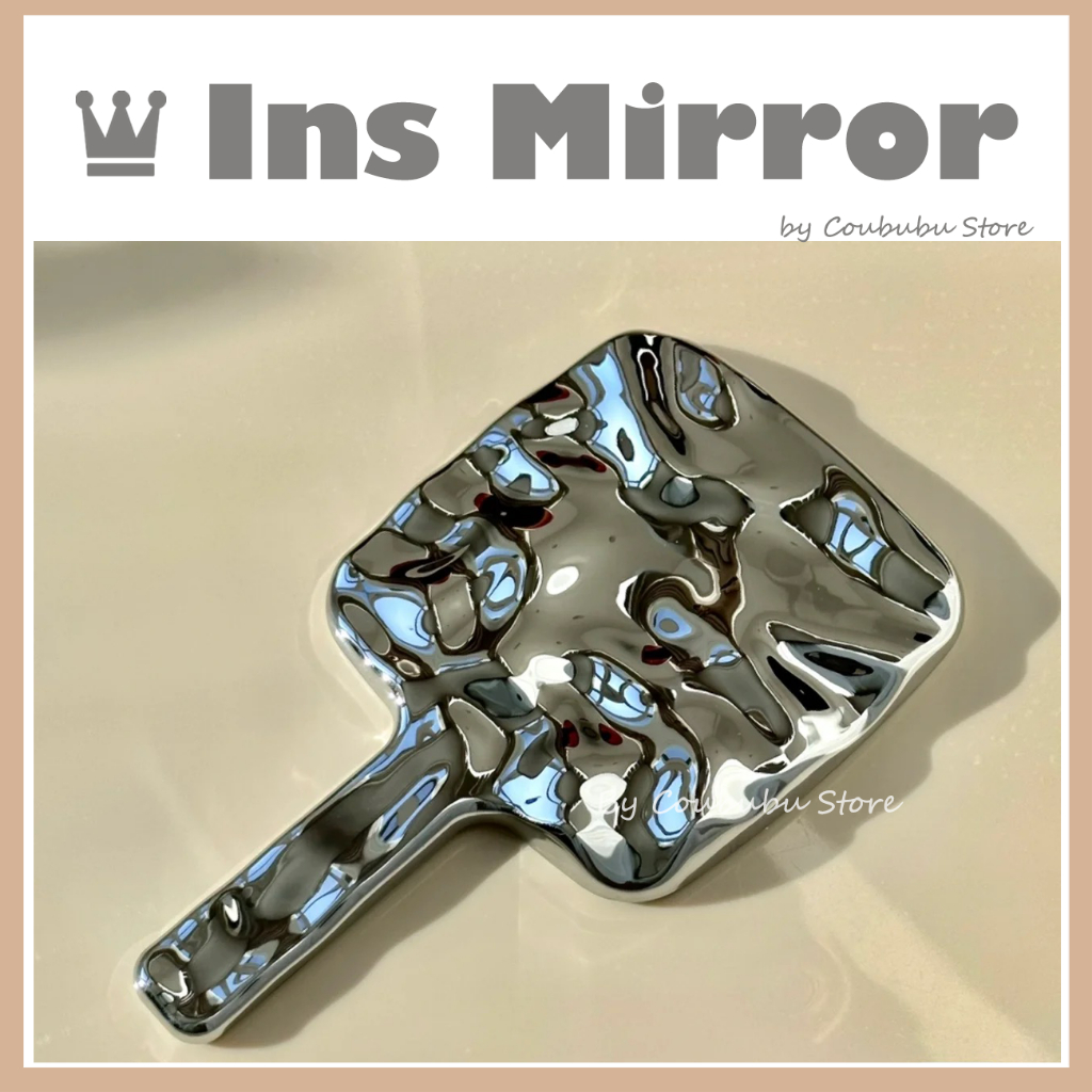 ✿Nhẫn Hình Chữ Coububububu✿ Gương Trang Điểm Cầm Tay Phong Cách Nhật Bản