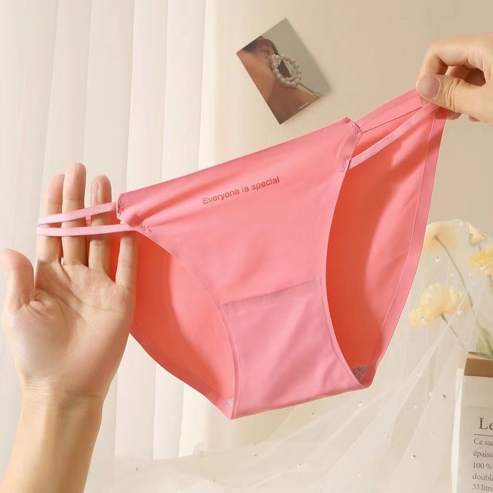 Quần lót in  chữ cái,Thoải mái liền mạch rỗng quần lót,Sexy Women's Underwear,Quần lót nữ