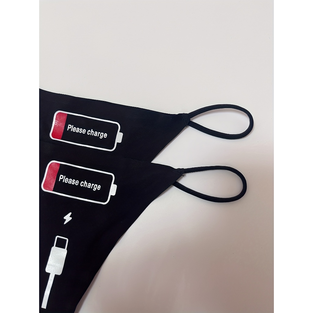 Phim hoạt hình In Sexy Thong Thoải mái Breathable Đàn hồi Quần lót Phụ nữ Quần lót Phụ nữ