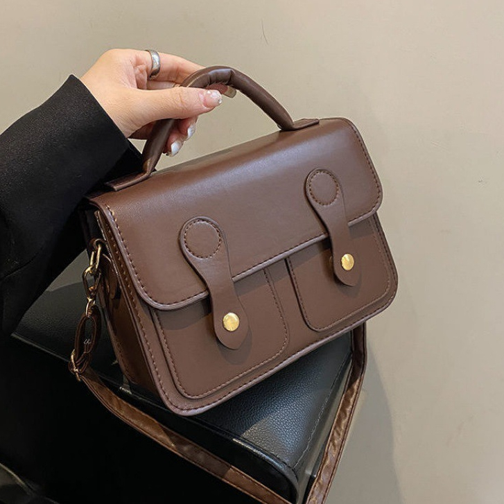 Túi Đeo Chéo Hình Vuông Nhỏ Đơn Giản Hàng Mới 2023 Phong Cách retro Thời Trang Mùa Xuân Dành Cho Bạn Nữ
