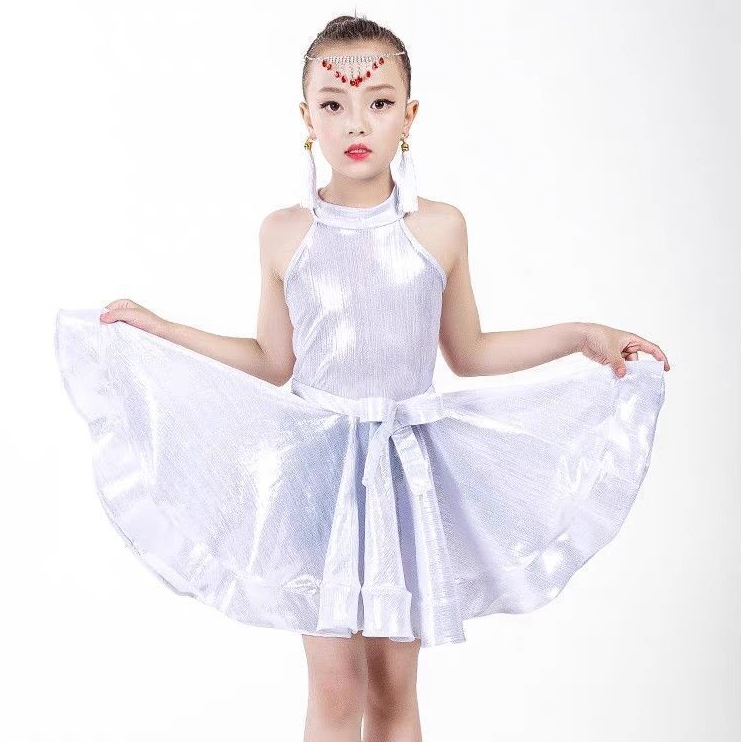Đầm Khiêu Vũ Latin Không Tay Dành Cho Bé Gái empl 7.26