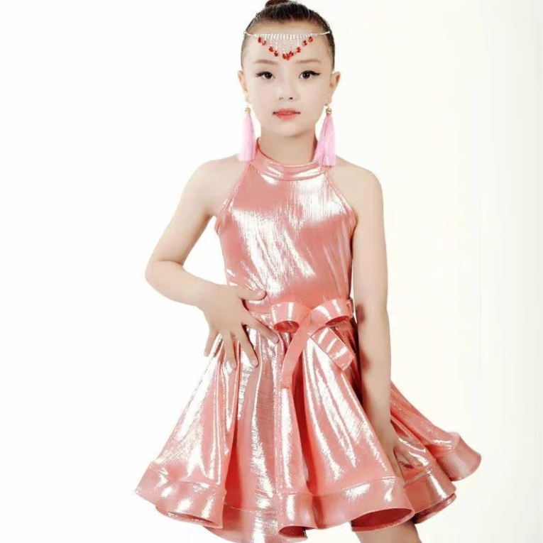 Đầm Khiêu Vũ Latin Không Tay Dành Cho Bé Gái empl 7.26