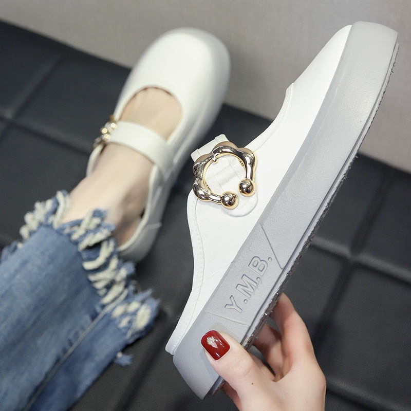 Giày Sandal Đế Dày Một Dây Thời Trang Đi Biển Mùa Hè Cho Nữ
