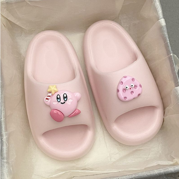 Sunnycolor Dép Đi Biển Dép Sandal Nữ Bánh Mì 2023 Gấu Dâu Tây Lông Dép Bánh Mì Dép Đi Trong Nhà Cute Dép Sandal Nữ B20H0T9