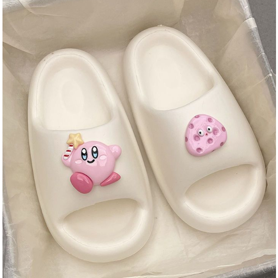 SUNNYCOLOR dép đi biển dép sandal nữ bánh mì 2023 Gấu dâu tây lông Dép bánh mì dép đi trong nhà cute dép sandal nữ B20H0T9