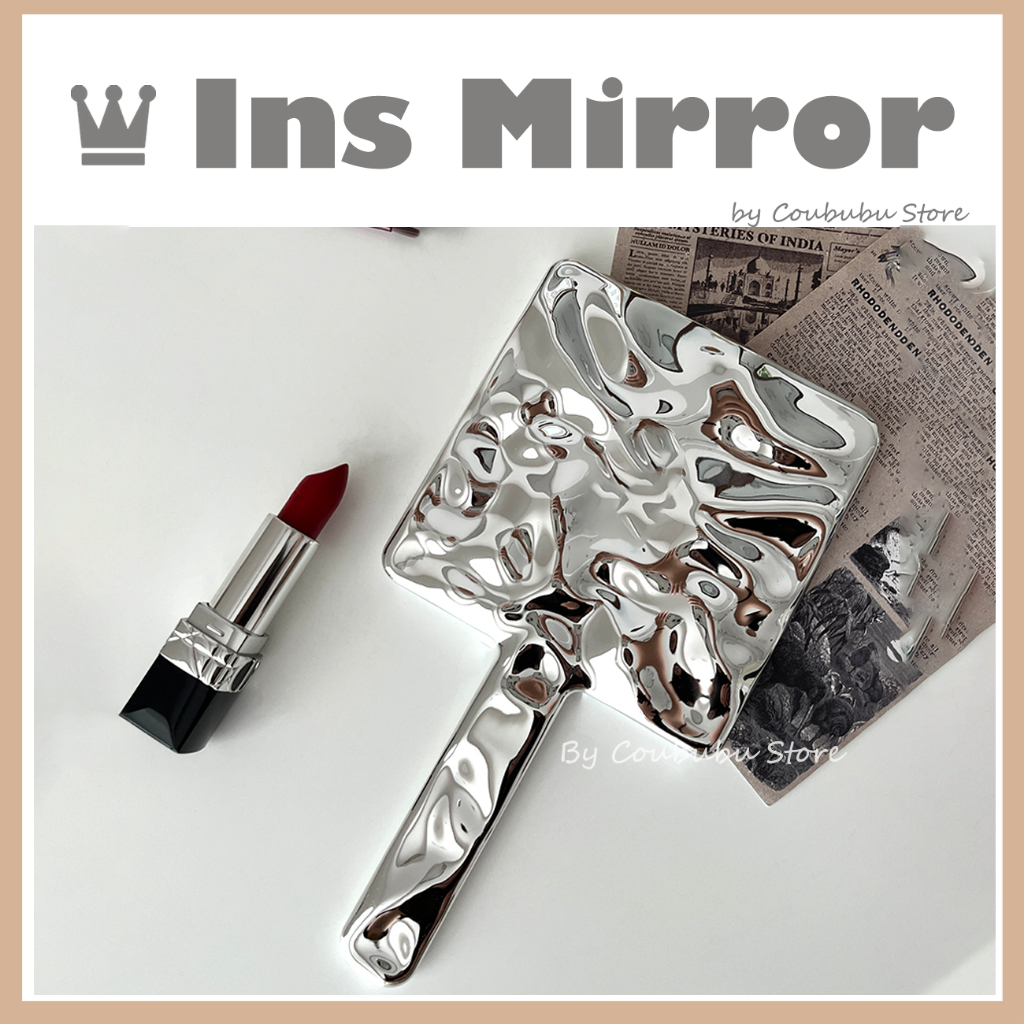 ✿Nhẫn Hình Chữ Coububububu✿ Gương Trang Điểm Cầm Tay Phong Cách Nhật Bản