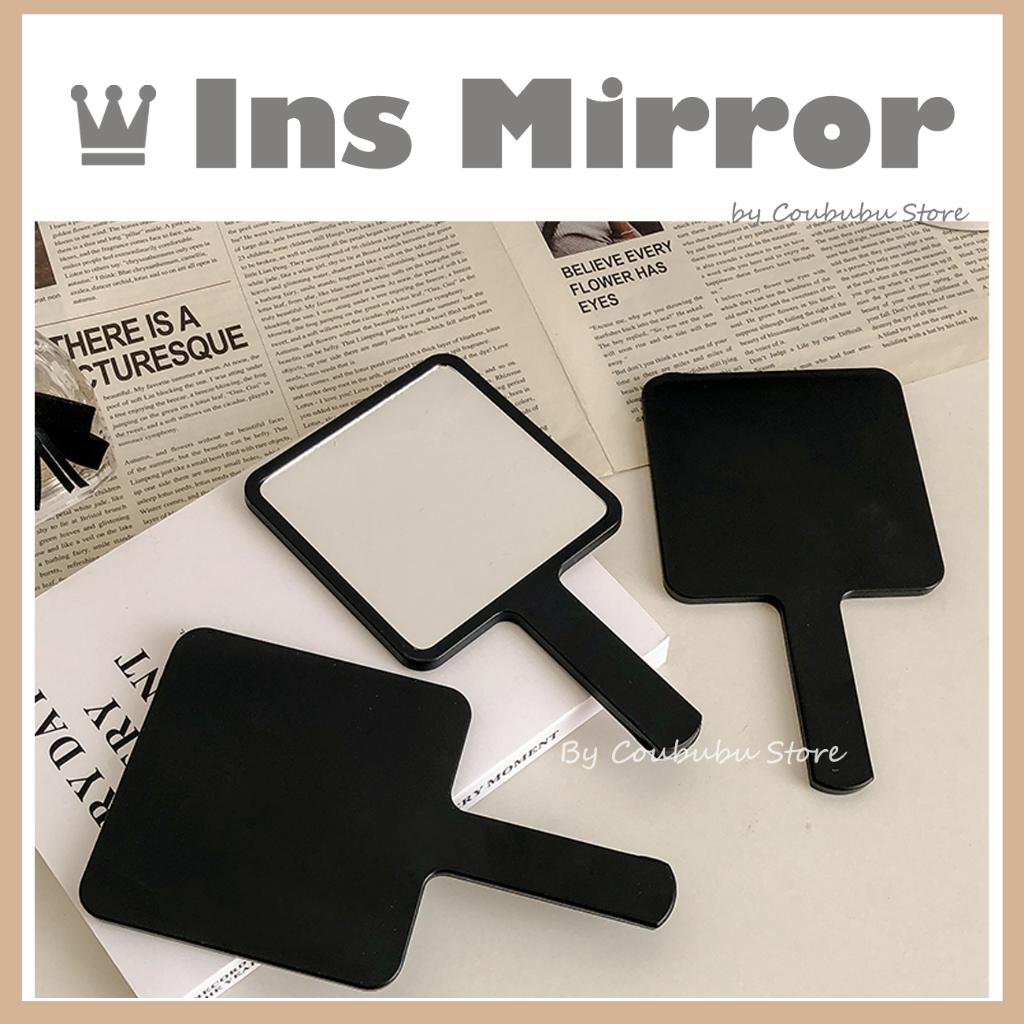 ✿Nhẫn Hình Chữ Coububububu✿ Gương Trang Điểm Cầm Tay Phong Cách Nhật Bản