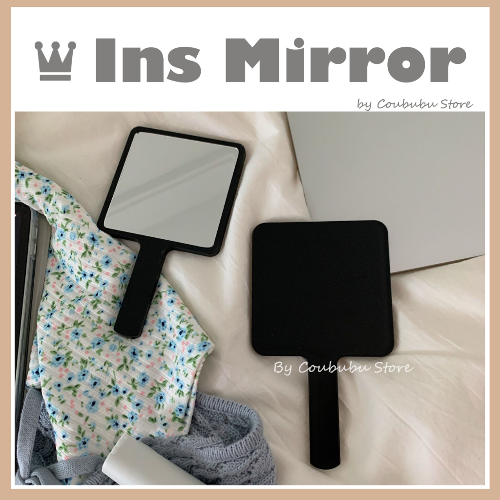 ✿Nhẫn Hình Chữ Coububububu✿ Gương Trang Điểm Cầm Tay Phong Cách Nhật Bản