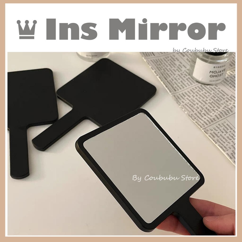 ✿Nhẫn Hình Chữ Coububububu✿ Gương Trang Điểm Cầm Tay Phong Cách Nhật Bản