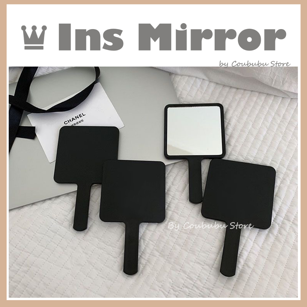 ✿Nhẫn Hình Chữ Coububububu✿ Gương Trang Điểm Cầm Tay Phong Cách Nhật Bản
