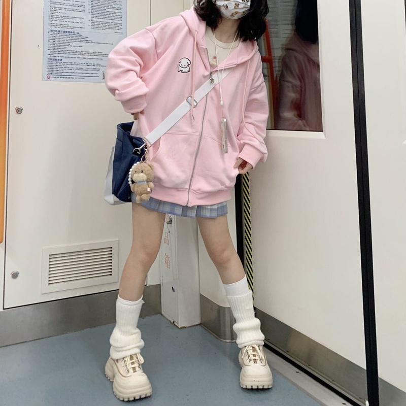 Mocho Áo Khoác hoodie áo khoác nữ zip hoodie Phong cách Chất lượng cao comfortable Popular WJK2390PD6 41Z231009