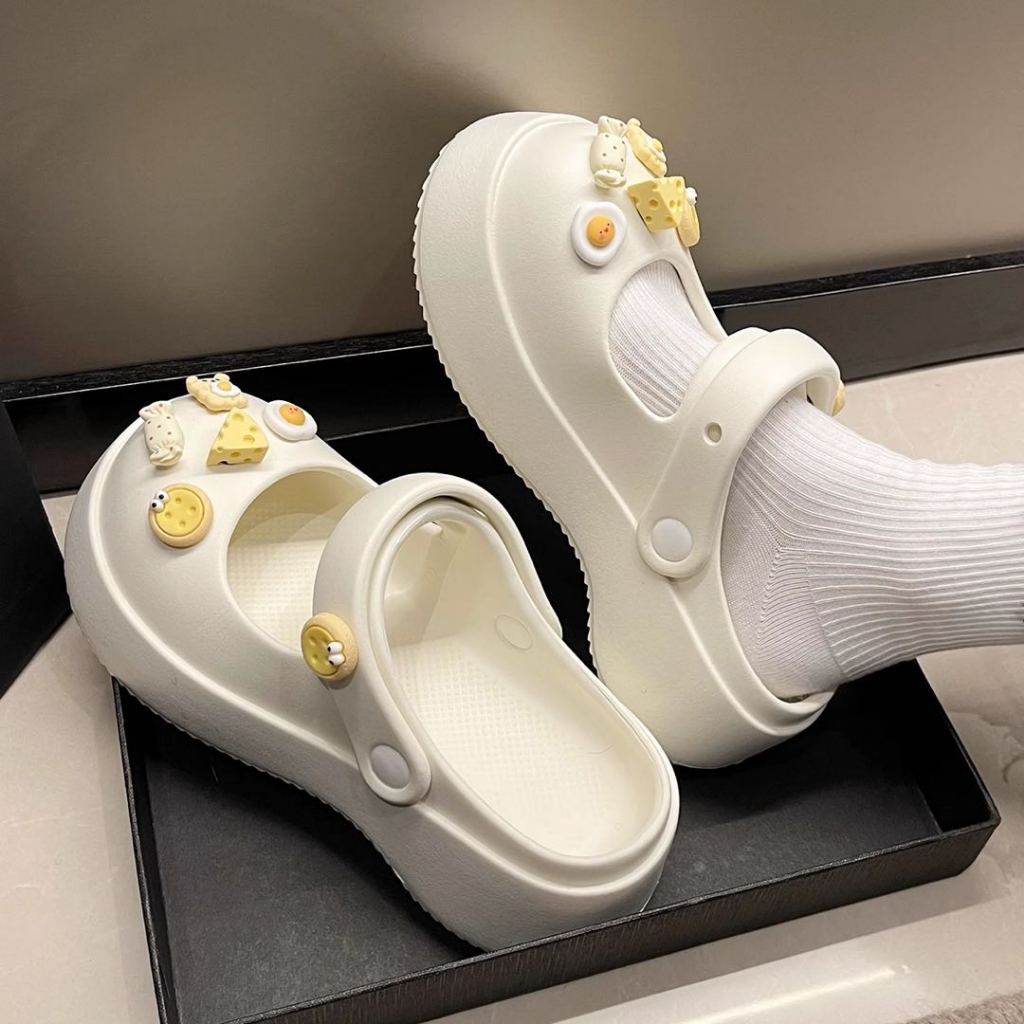 Serein dép nữ dép sandal nữ dép cross dép bánh mì đế cao giày đế cao 2023 NEW JUL1704